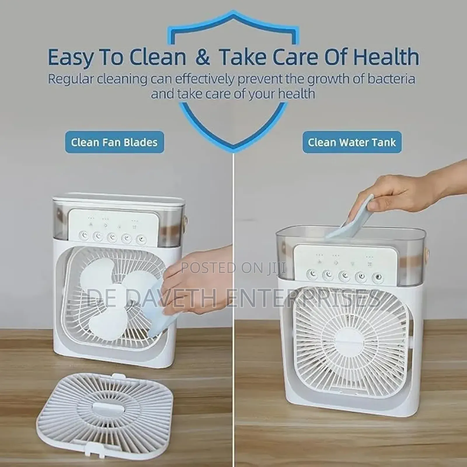 Rechargeable Ac Cooling Fan With Humidifier