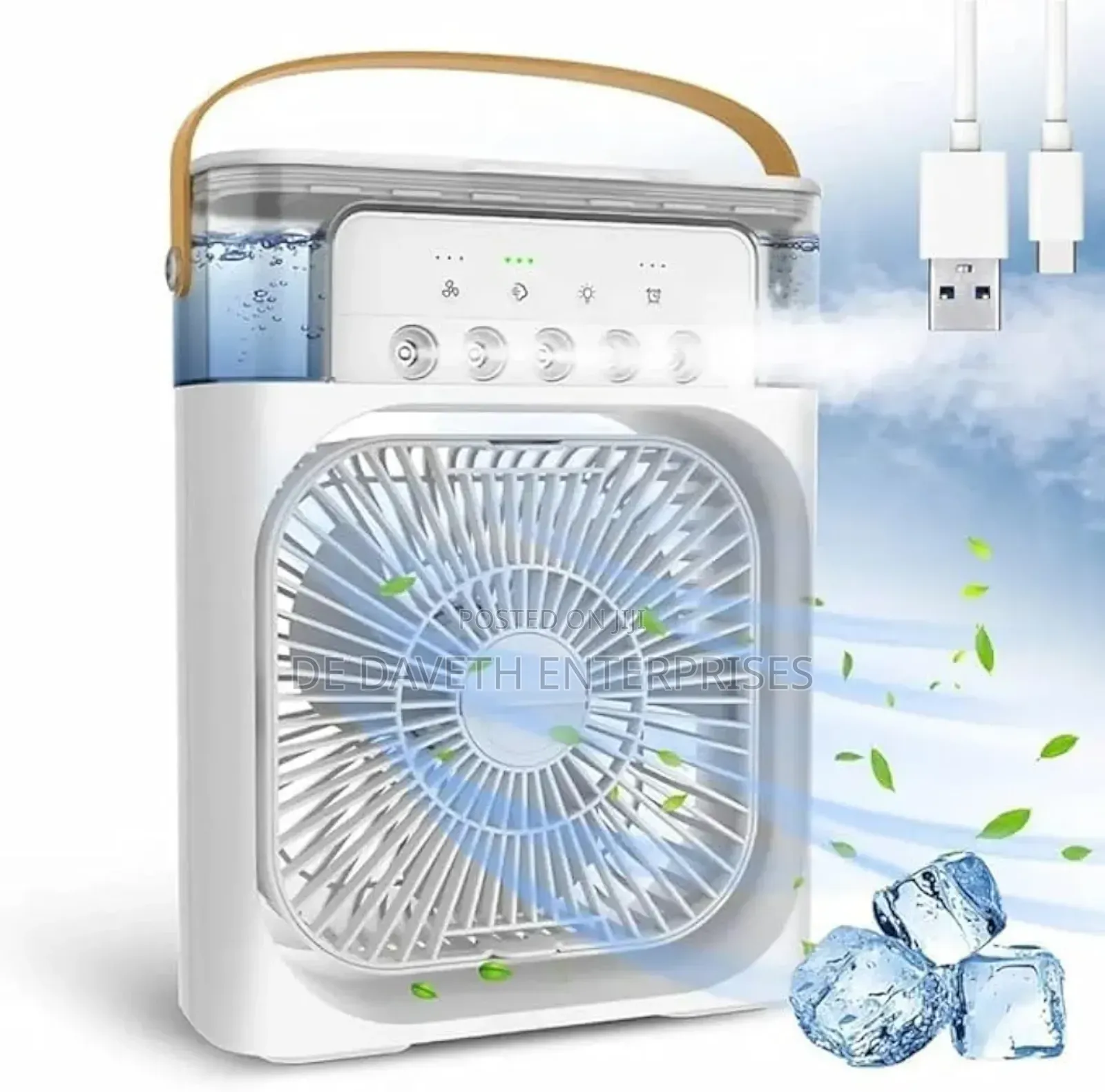 Rechargeable Ac Cooling Fan With Humidifier