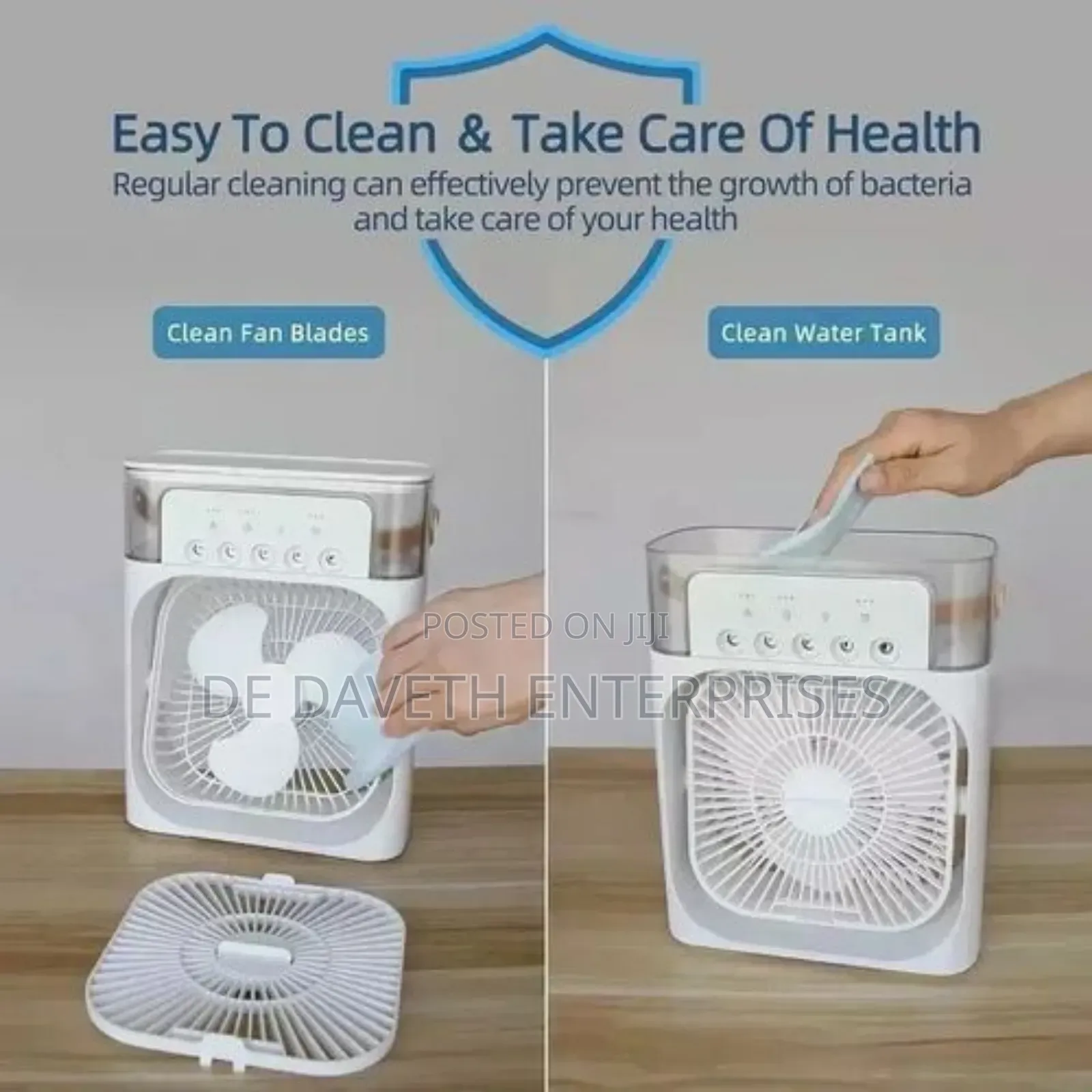Rechargeable Ac Cooling Fan With Humidifier