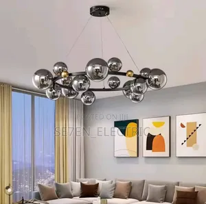 Nordic Round Chandelier Light Adjustable Dropping