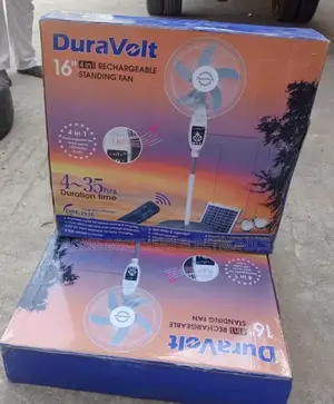 Duravolt 4 in 1 Rechargeable Standing Fan With Solar 16”