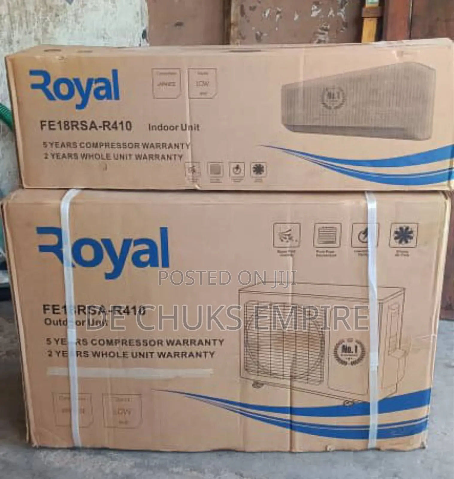 >Brand New Royal Split Unit Air Conditioner Big Engine 2hp<<