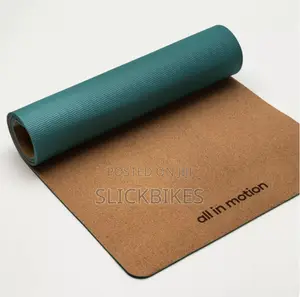 Natural Cork Tpe Yoga Mat 5mm Green - All in Motiontm