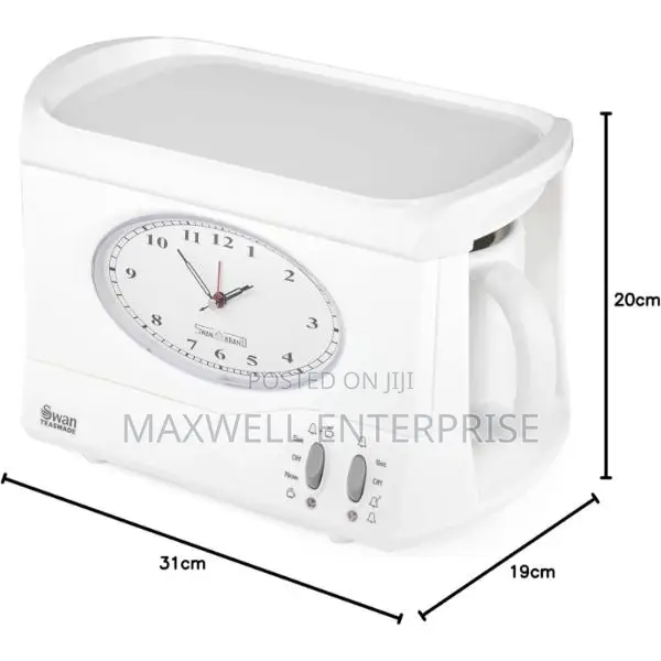 Swan Vintage Teasmade With a Dial Clock, Rapid Boil and Alar
