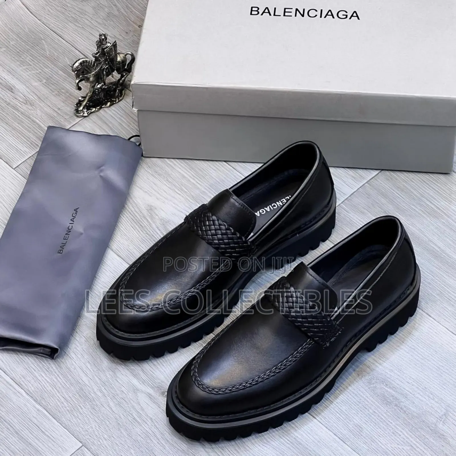 Original Balenciaga Black Leather Shoes