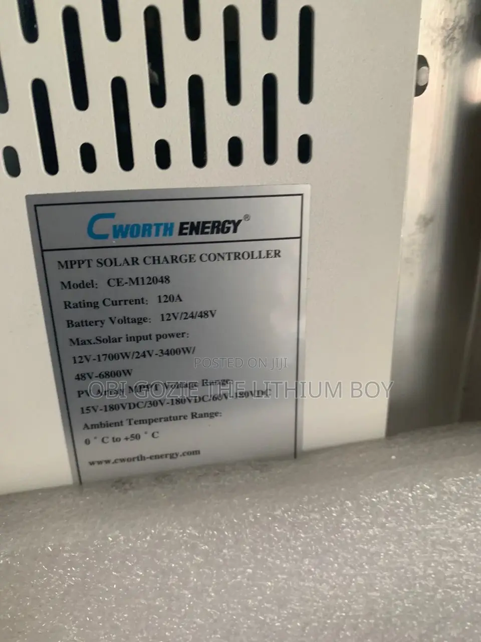 120ah Cworth MPPT Solar Charger Controller Available .
