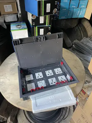 8 Way Floor Socket (5 Power 6 Rj45 Data)