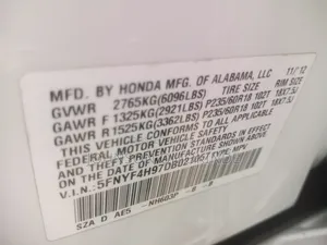 Honda Pilot EX 4dr SUV (3.5L 6cyl 5A) 2013 Off white