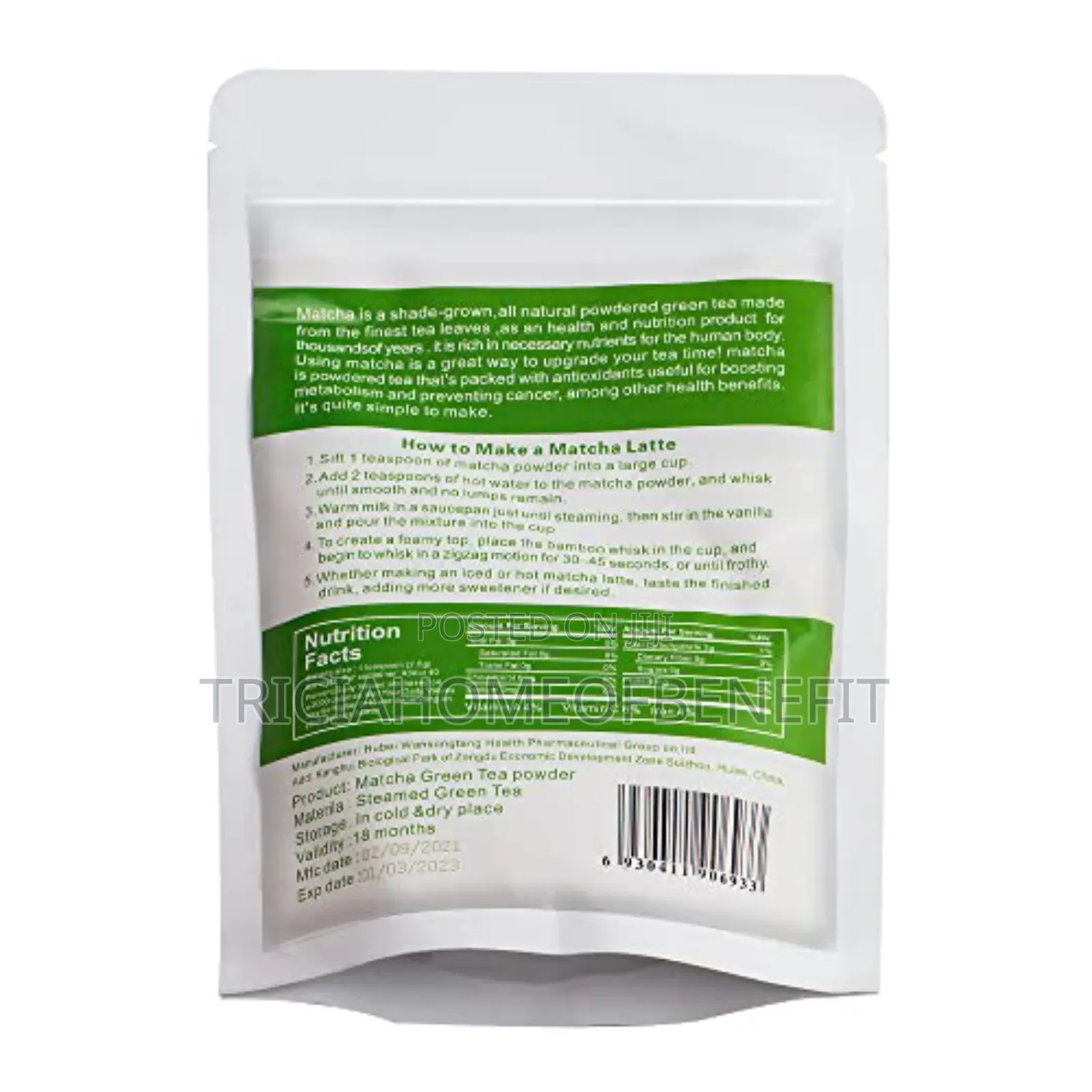 Wins Town Organic Matcha Green Tea Powder