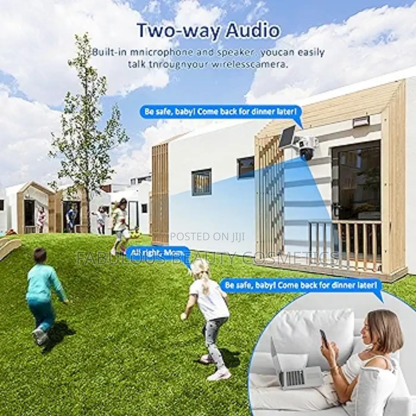 CCTV Solar Security Camera, Only Support 2.4g Wifi 360° View