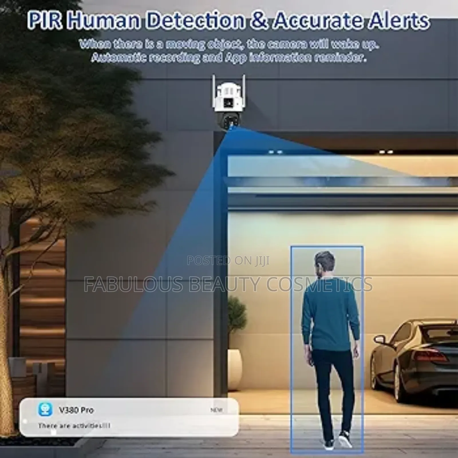 CCTV Solar Security Camera, Only Support 2.4g Wifi 360° View