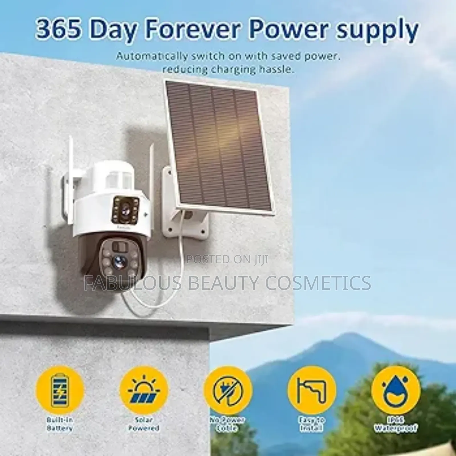 CCTV Solar Security Camera, Only Support 2.4g Wifi 360° View