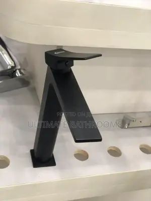 Made of Brass Black Long Basin Mixer Tap