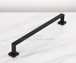 Quality Wall Mounted Steel Black Towel Rack