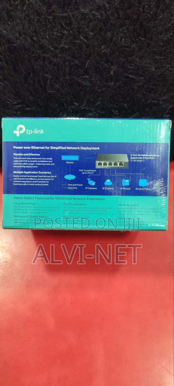 Tp-Link 5 Port 10/100 Desktop Poe+ Switch Tl-Sf1005p