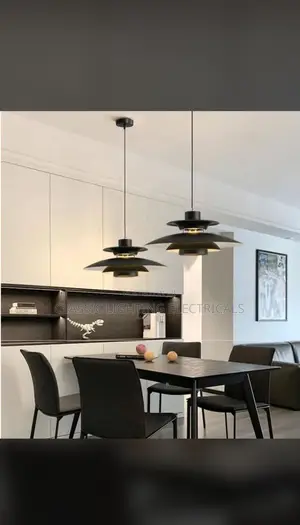 Danish Style Led Art Pendant Light Black (Price For Each)
