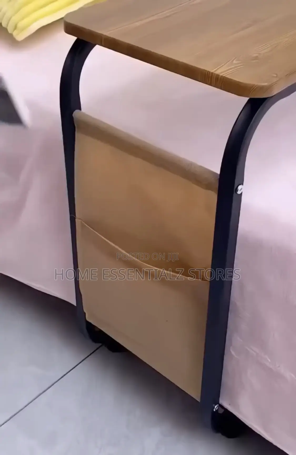 Bedside Stool With Pocket - Side Table