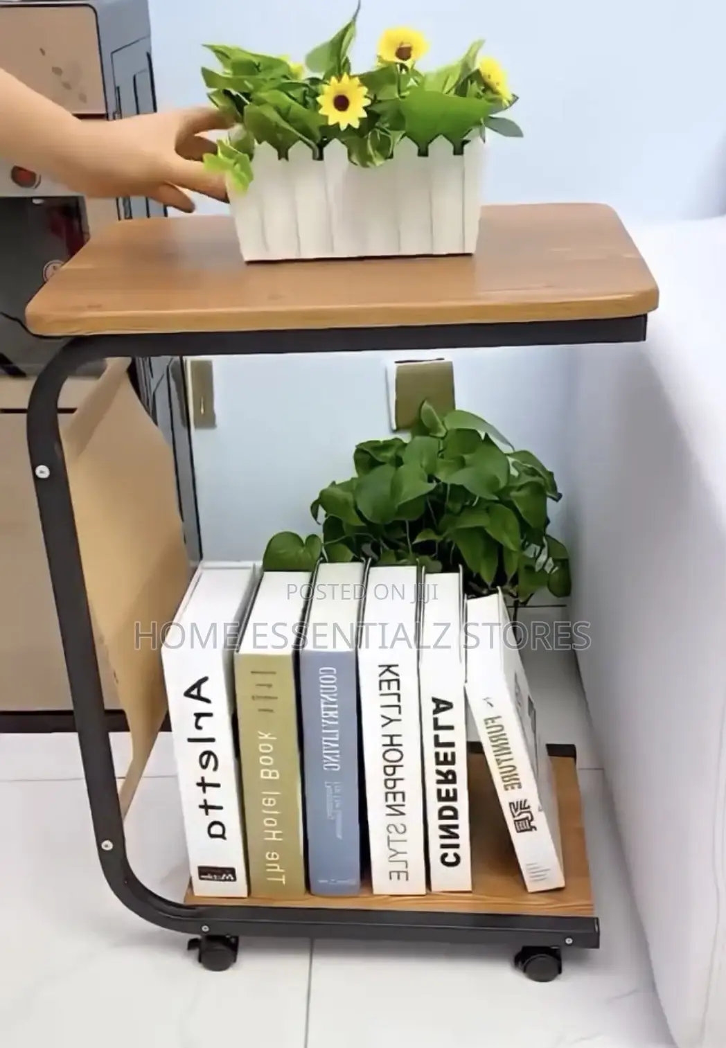 Bedside Stool With Pocket - Side Table