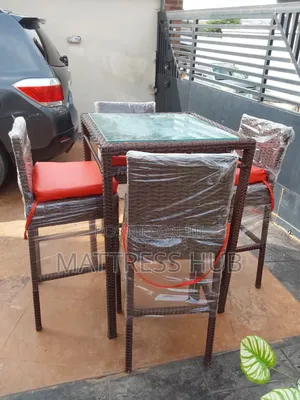 Ratan Bar Chair Set 4pcs