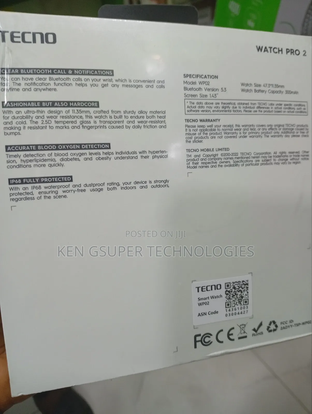 Tecno Watch Pro 2