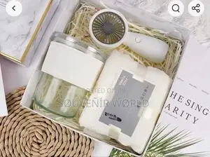 3 in 1 Gift Set 
Fan
Glass Cup
Gym Towel