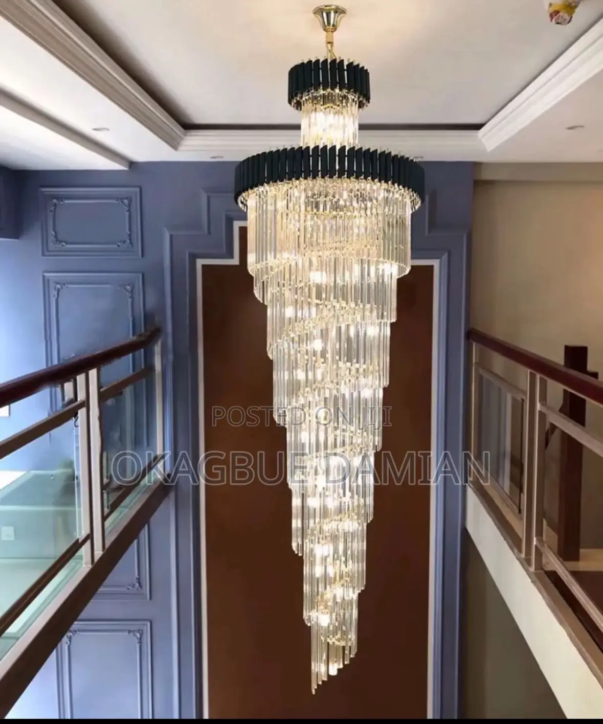 Villa Stair Long Chandelier