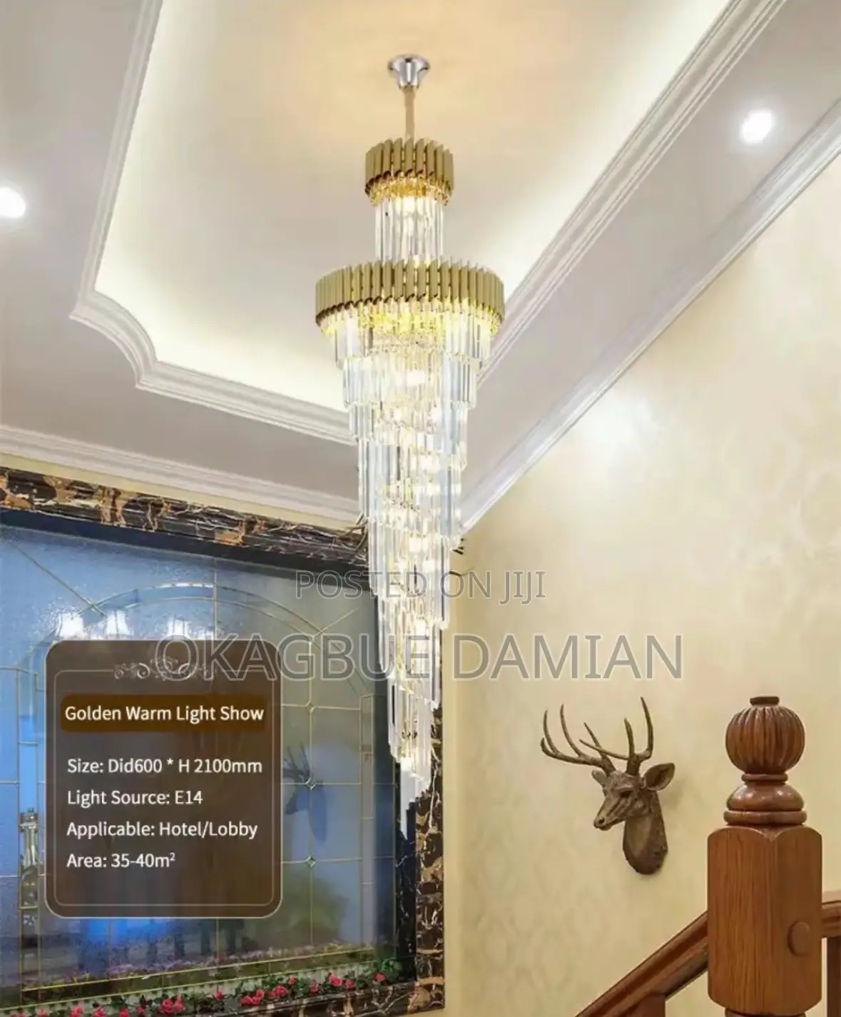 Villa Stair Long Chandelier