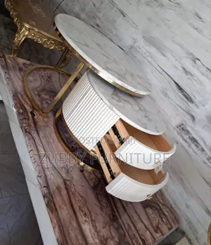 Quality and Imported Marble Top Center Table With 2 Drawer