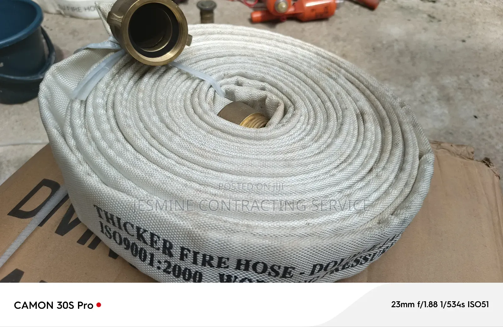 Fire Hose Double Jacket Canvas 1 1/2" With American Coupling