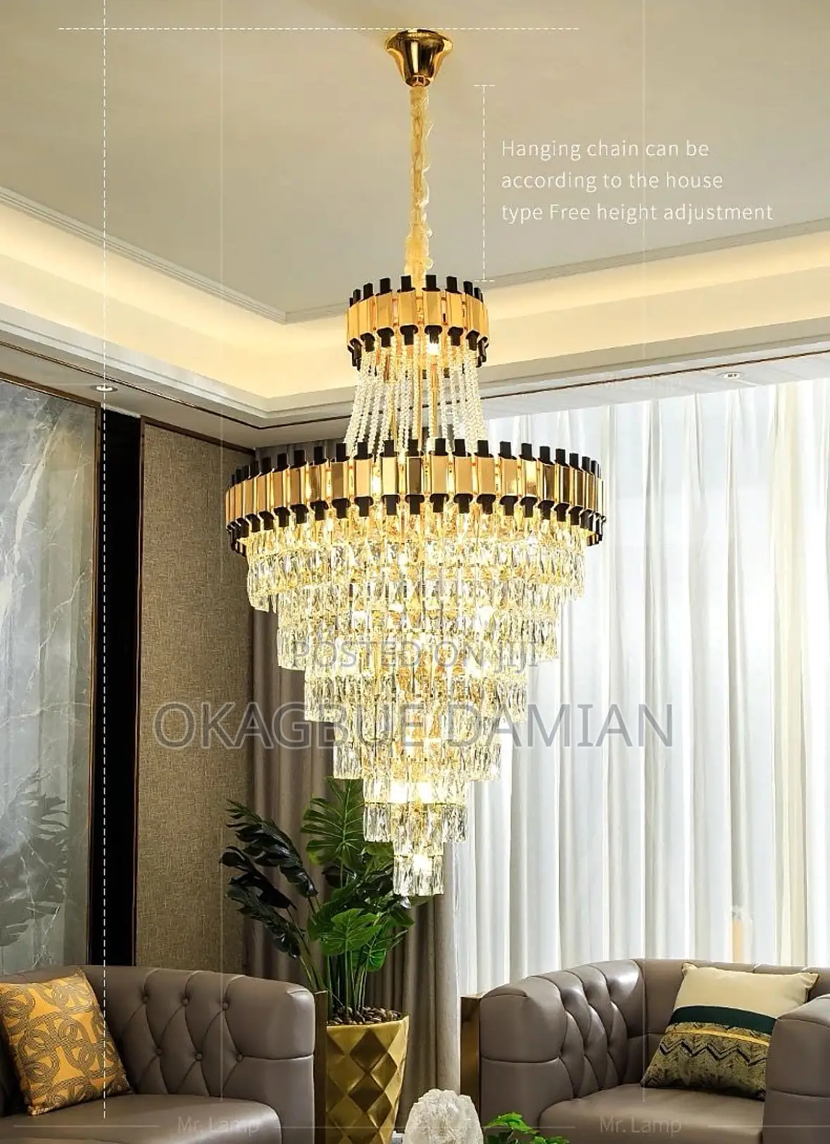 Crystal Chandelier (Size 500/600)