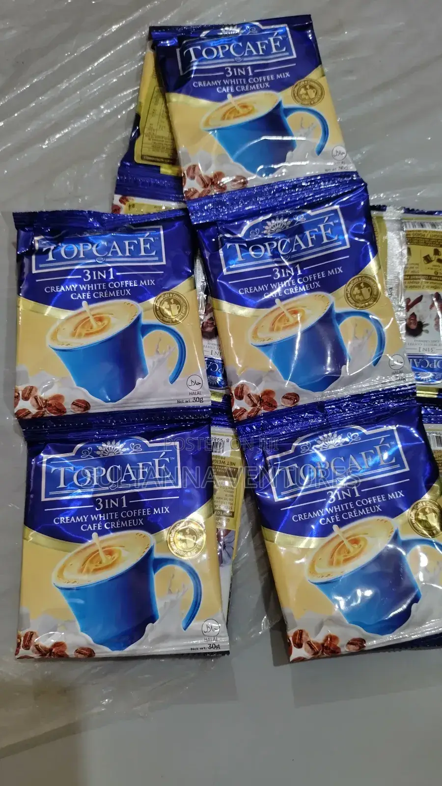Topcafe 3in1 Instant Creamy White Coffee Mix (10 In A Roll)