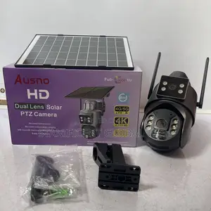 Ausno 8mp 4g Dual Lens Solar Mini Outdoor Camera Ubox App