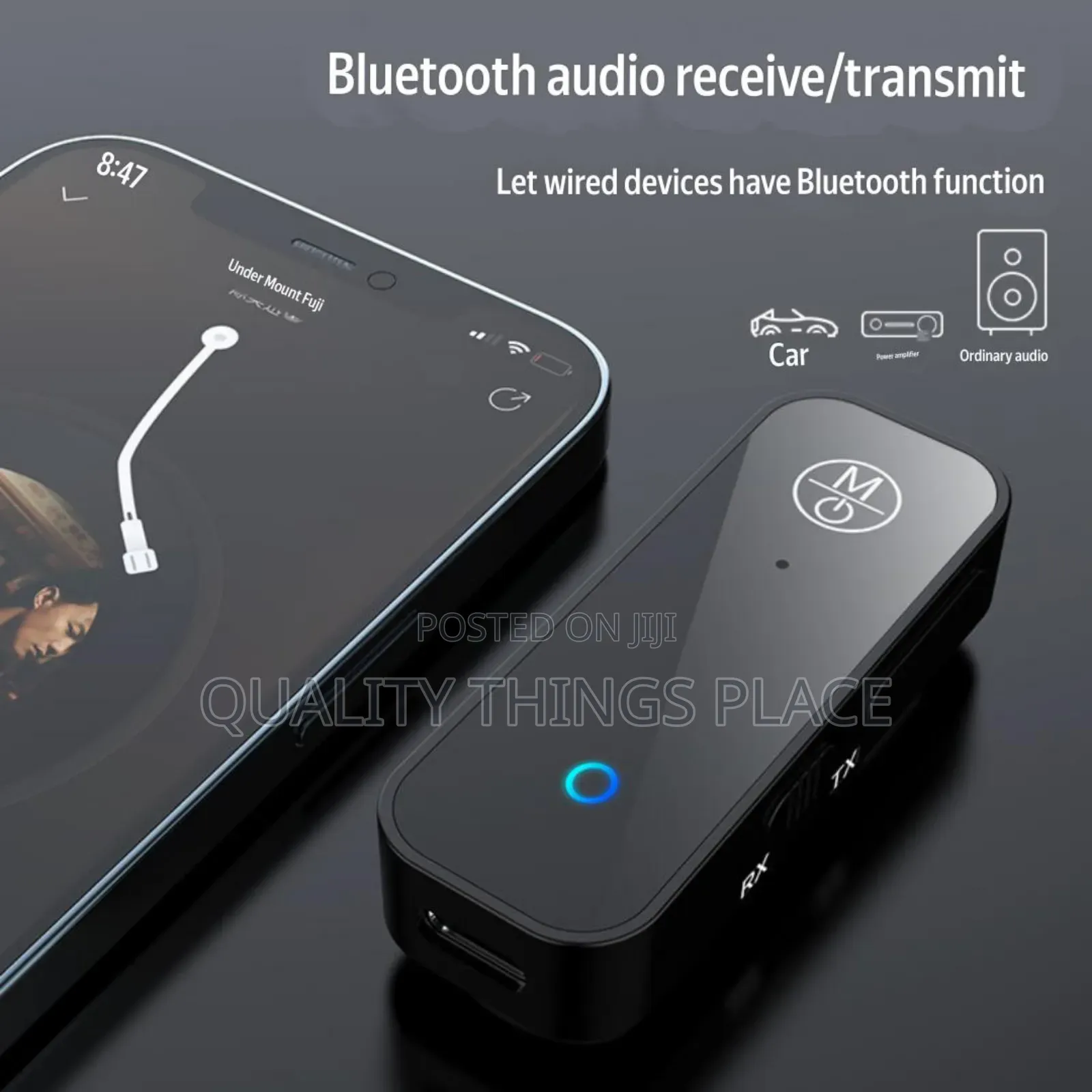 Bluetooth Transmitter Receiver With Rechargeable Battery