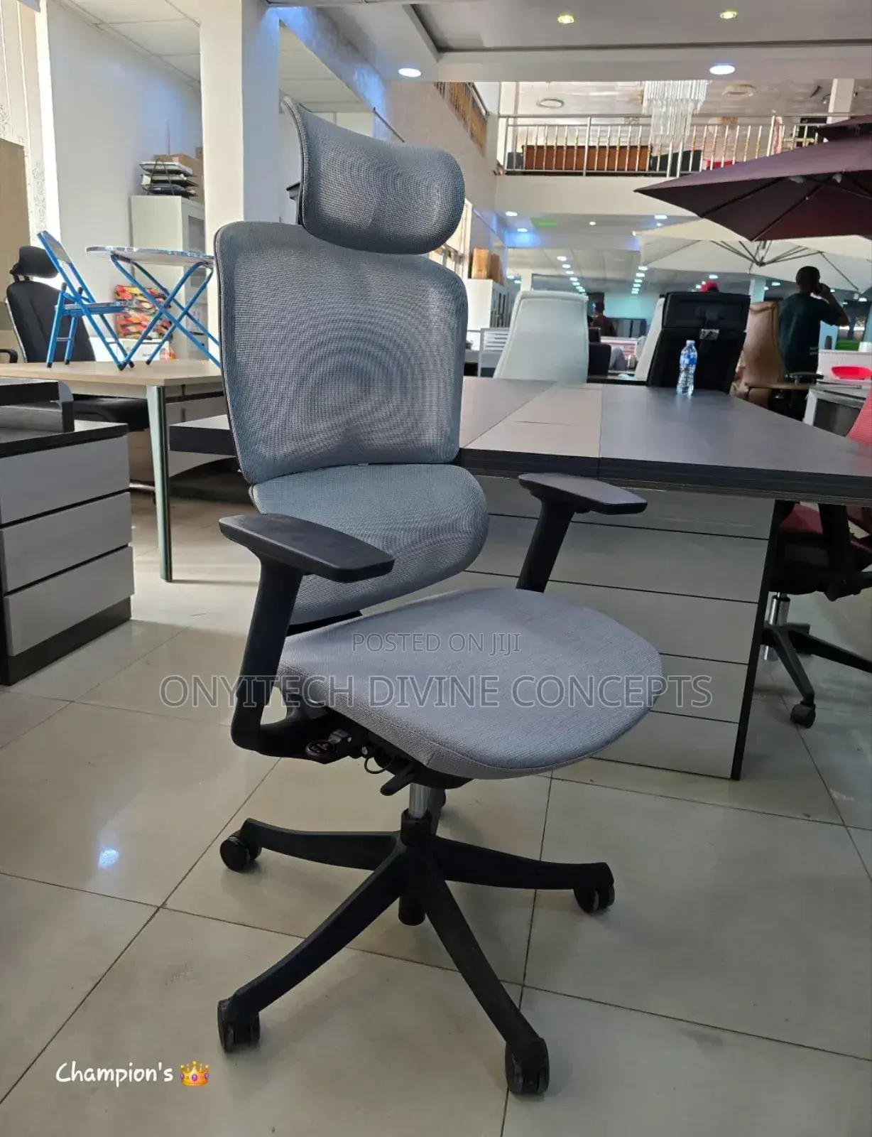 Ergonomic Chair With Adjustable Handle and Lumber Support