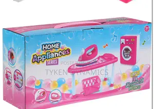 Children Pretend Play Toy Electric Iron Washing Machine