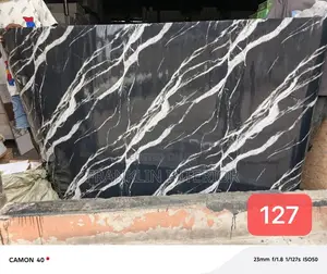 Black With Stripes Foldable Marble Sheet