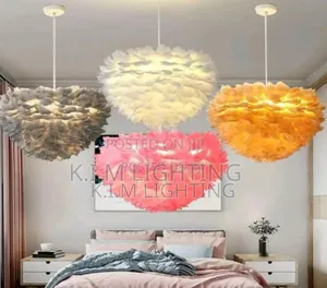 White Feather Ceiling Chandelier