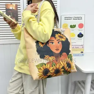 African Woman Face Design Tote Bag