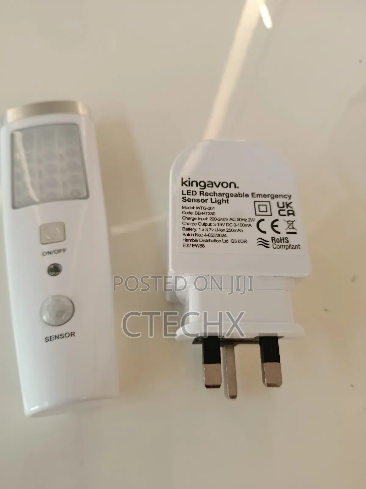 Rechargeable Emergency Sensor Torch Light With Charging Plug