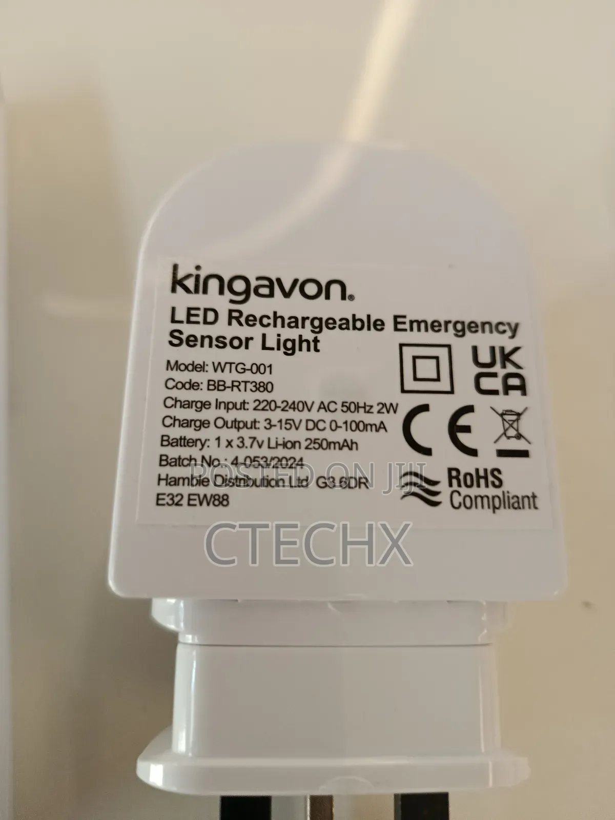 Rechargeable Emergency Sensor Torch Light With Charging Plug