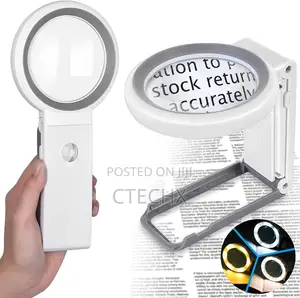 30x 10x Magnifying Glass With Light And Stand.