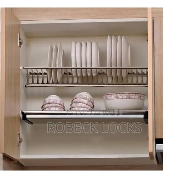 Wall Mounted Cabinet Hanging Tray Kitchen Organizer Unit