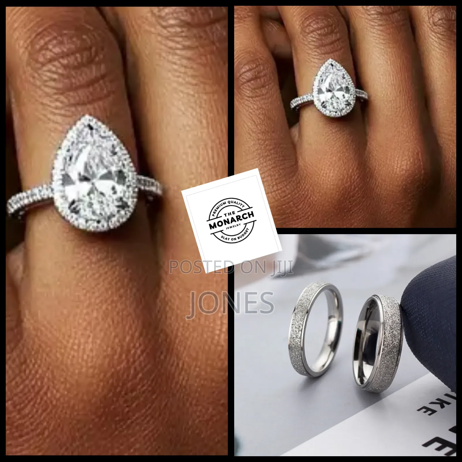 Silver Wedding And Engagement Ring