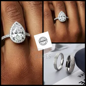 Silver Wedding And Engagement Ring