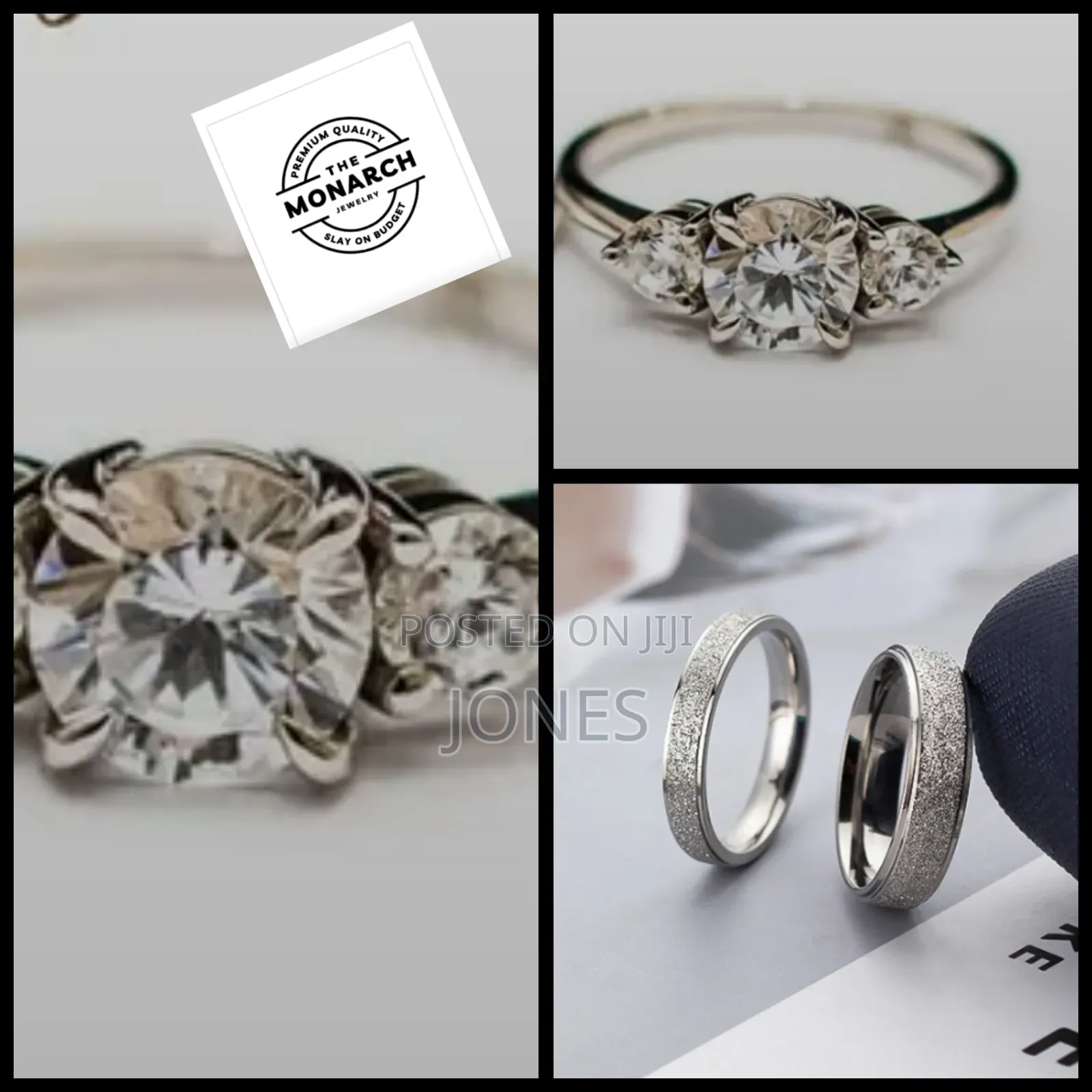 Silver Wedding And Engagement Ring