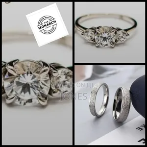 Silver Wedding And Engagement Ring