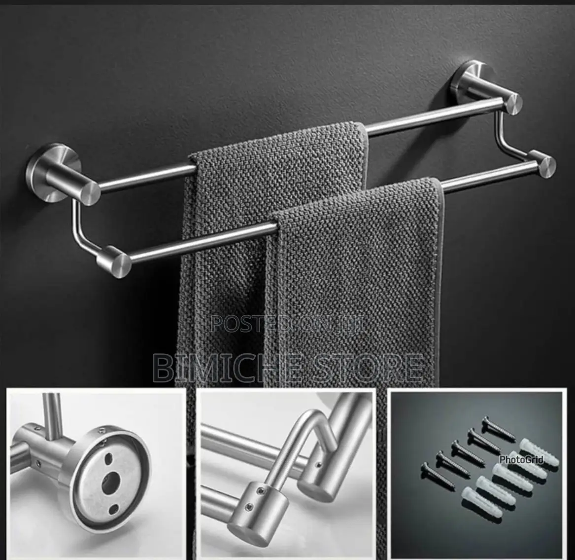 Double Stainless Towel Hanger