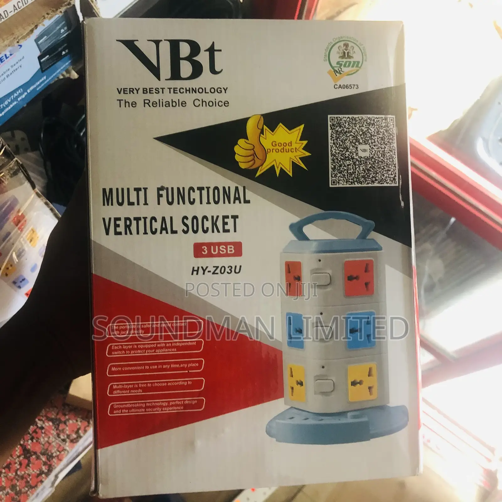 VBT Extension Sockets 12 Way (With 3 Usb)