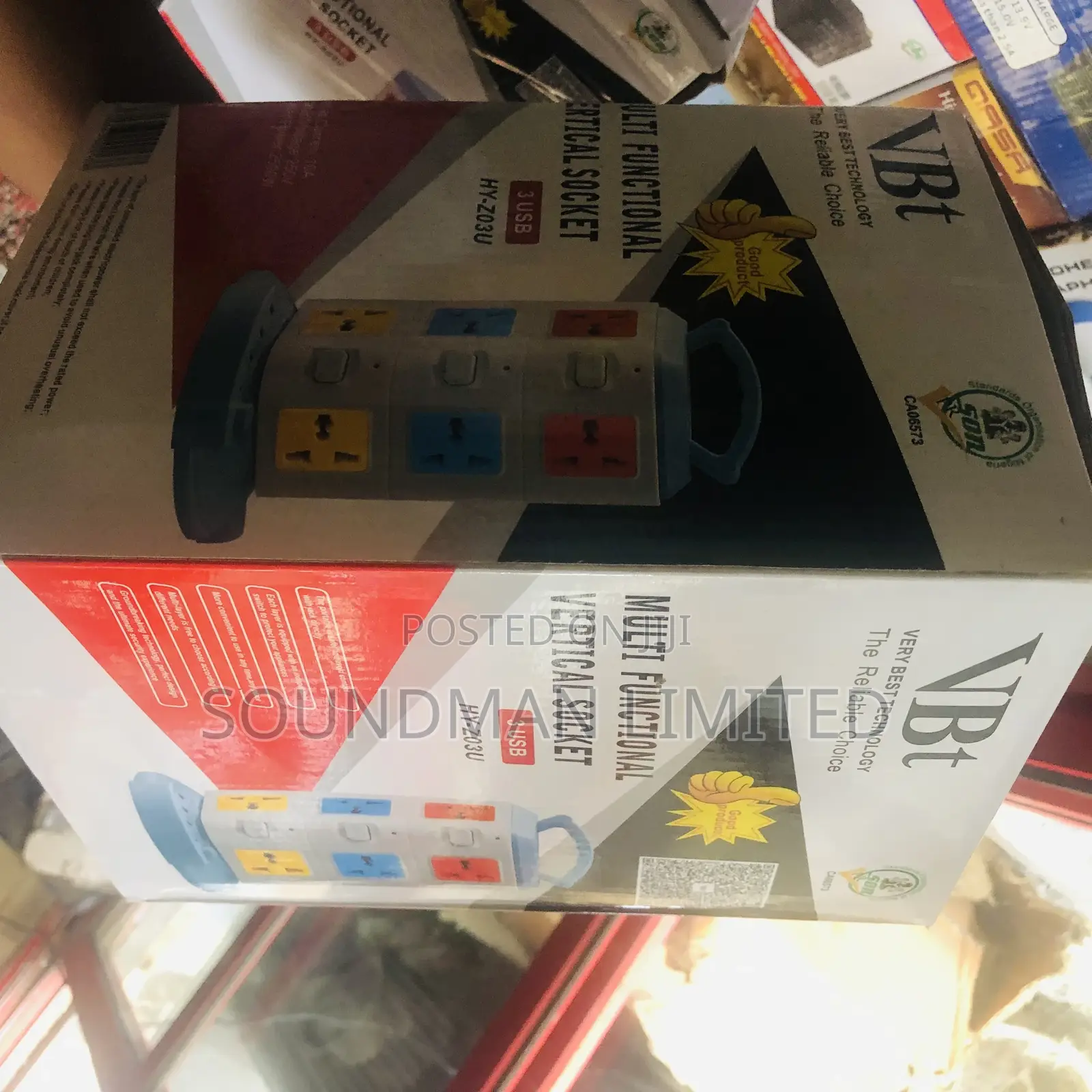 VBT Extension Sockets 12 Way (With 3 Usb)