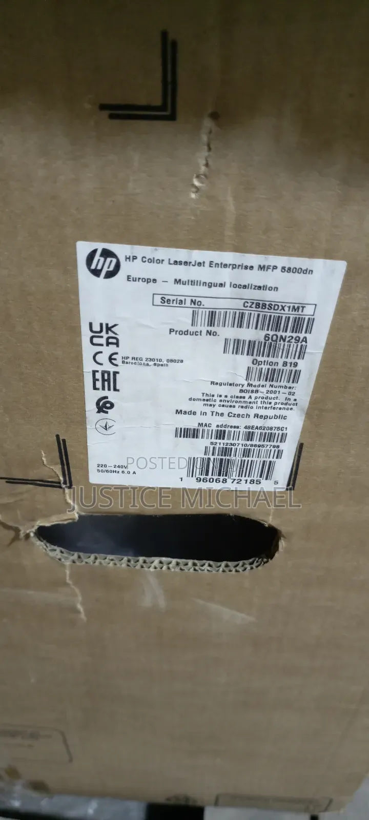 Hp Colr Ljet Ent MFP 5800dn Printer